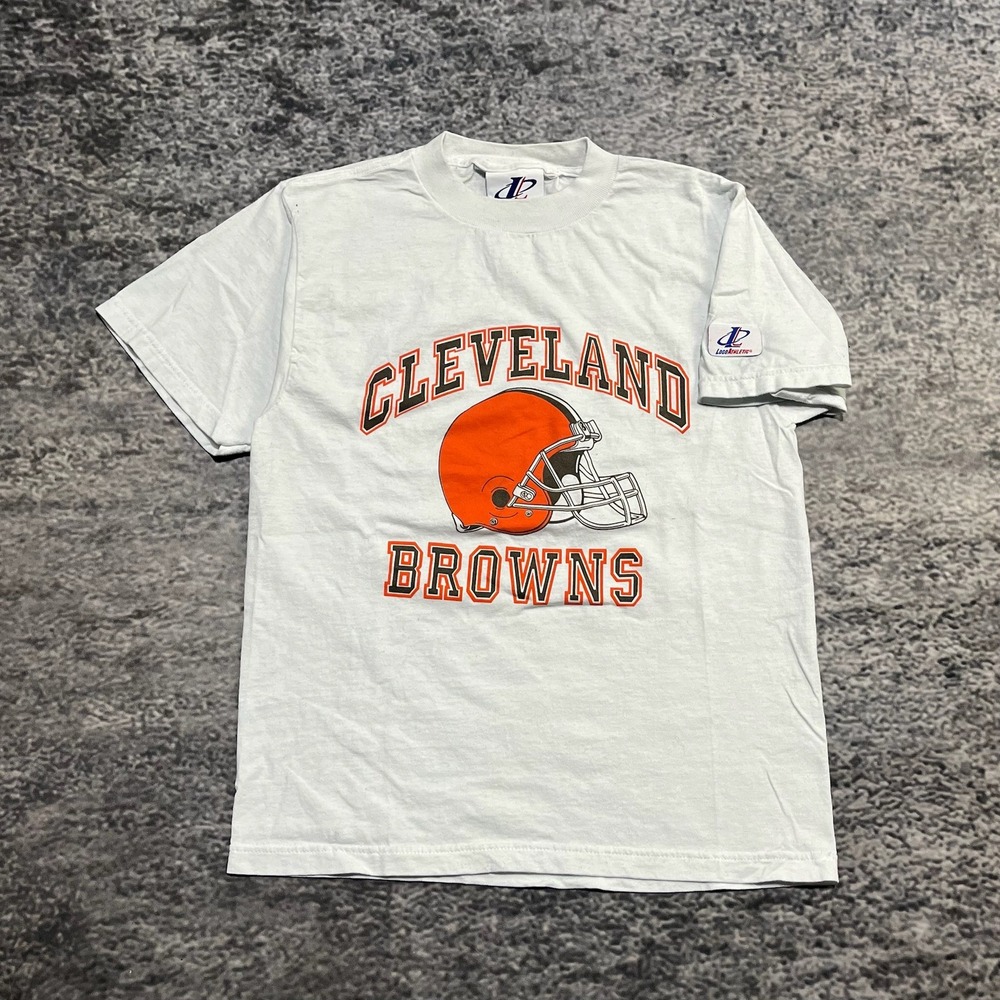 Vintage 90s Cleveland Browns T Shirt Logo Athletic Mens Small White NFL Logo‎